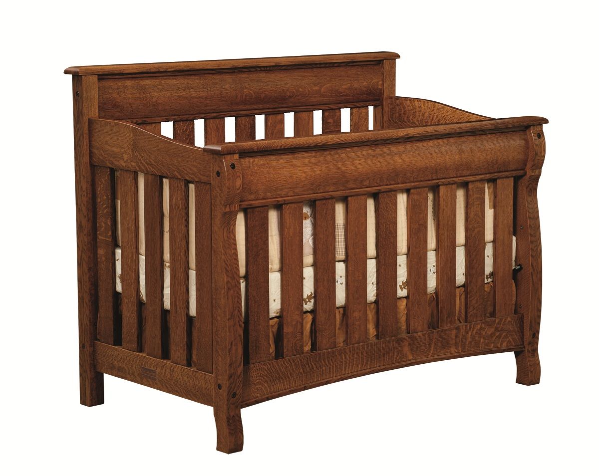 Amish Baby Furniture Crib Changer Solid Wood Nursery Set Conversion